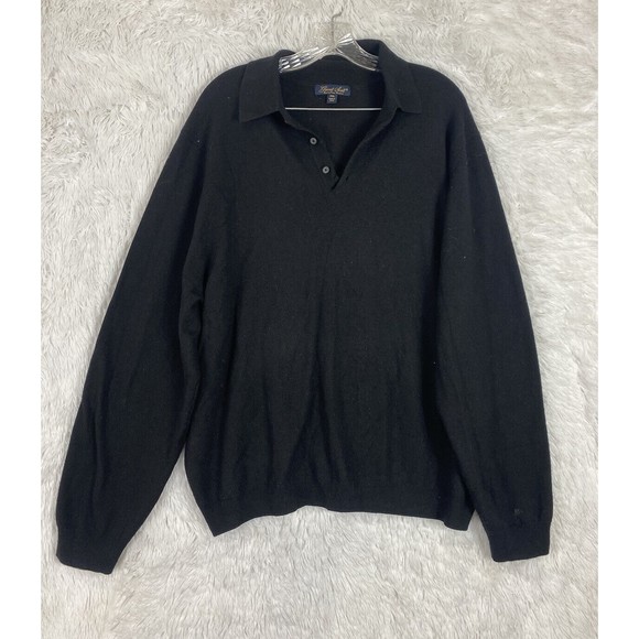 Garret Scott Mens Black 100% Extra Fine Merino Wool Size XXL - Picture 4 of 12